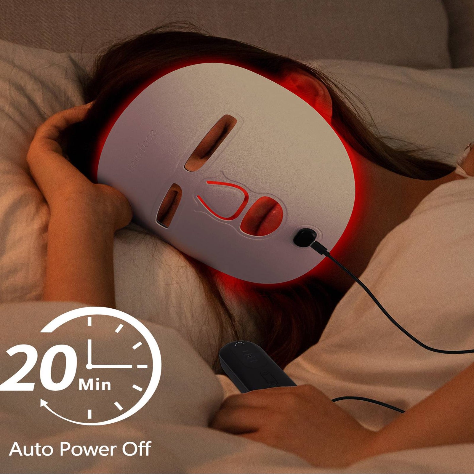 LED Face Mask Facial Care Tool, Red Light Therapy Mask For Face For Home Travel