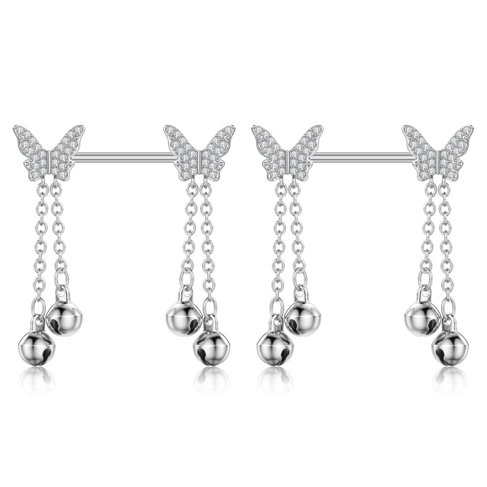 Fashion Zircon Adhesive Nail Piercing Jewelry