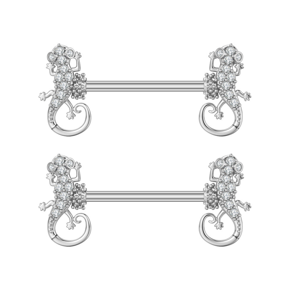 Fashion Zircon Adhesive Nail Piercing Jewelry