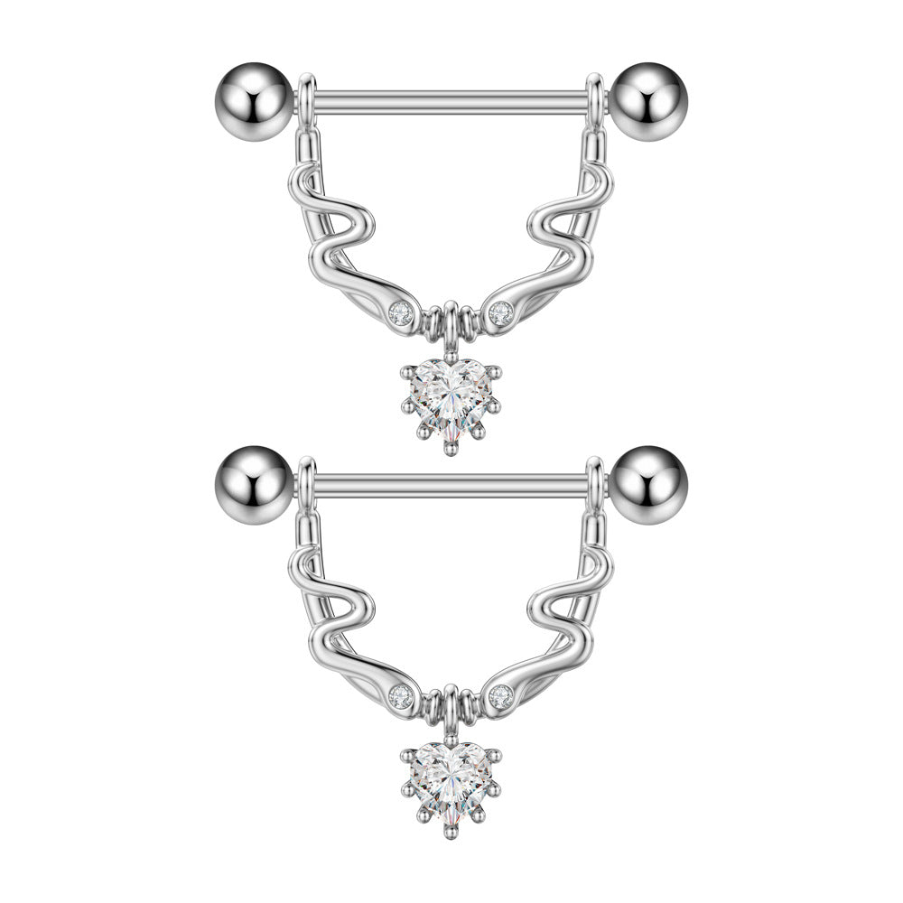 Fashion Zircon Adhesive Nail Piercing Jewelry